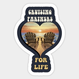 Couple Cruising Partners For Life Cruise Sticker